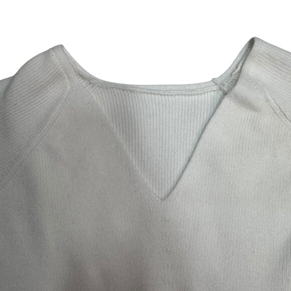 NWT Halara White Ribbed Knit Sweater XS - Picture 3 of 5